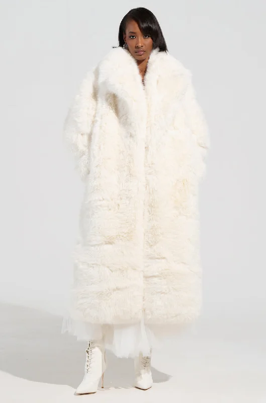 Athleisure Wear Special Offer BCARDI LONG LUXE FAUX FUR TRENCH