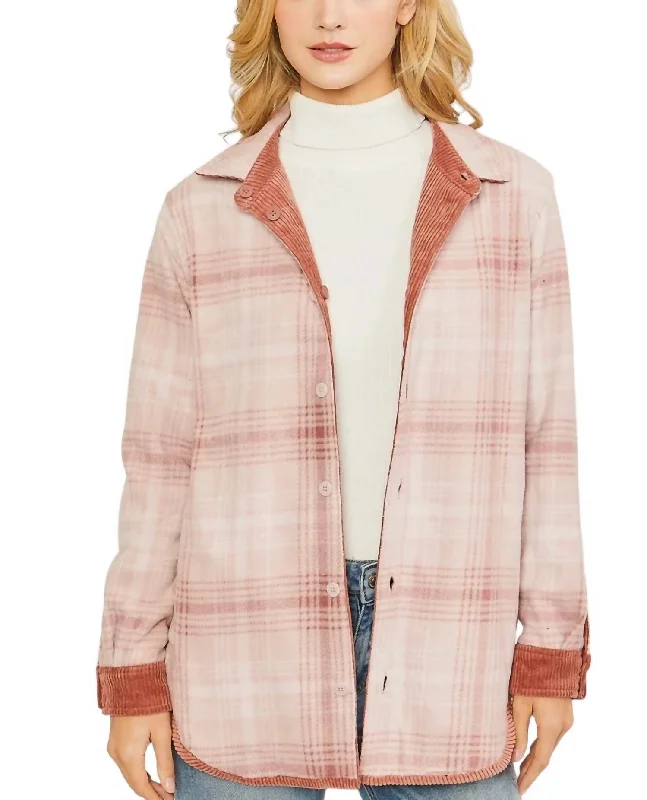 Clearance Event Reversible Corduroy Jacket In Terra Cotta