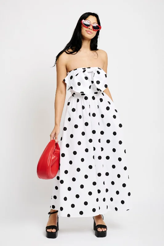 Women's Clothes Cotton Poplin Skirt in Spot