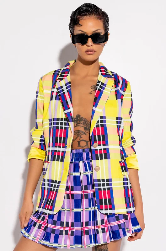 Trendy Threads PRIVATE SCHOOL PLAID BLAZER