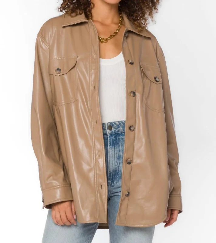 Trend Driven Wardrobe Eleanor Jacket In Tan