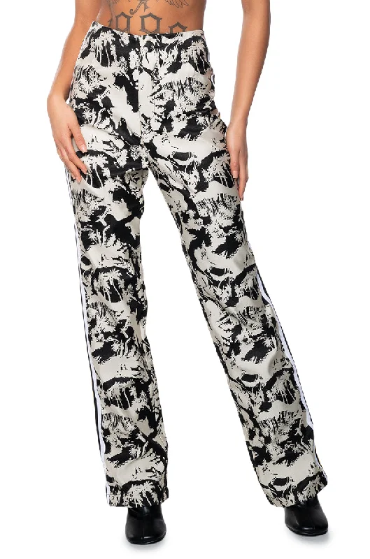 Chic Trends Unveiled INDIFFERENT RIB TRIM TROUSER PANT