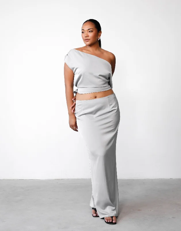 Sale On Sale Viviana Maxi Skirt (Silver)