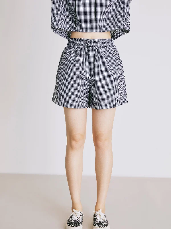 Boutique Styles Fine Plaid Set-Shorts