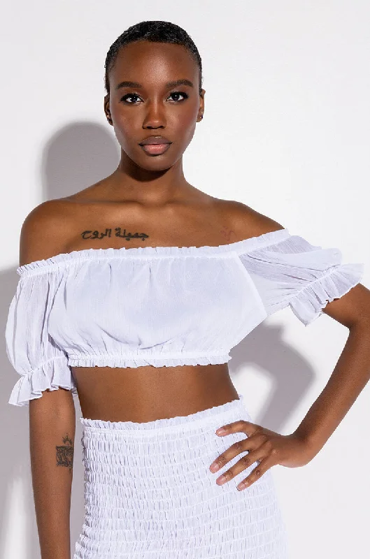 Unbeatable Prices DELILAH OFF THE SHOULDER CROP TOP