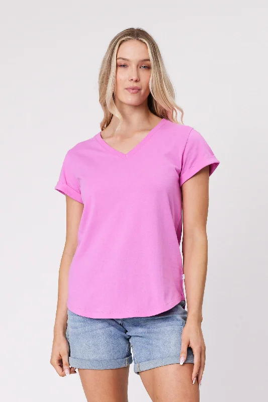 Everyday Fashion Shine On Essentials V Tee Super Pink