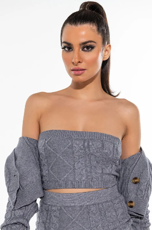 Casual Fashion SOME TYPE OF WAY KNIT BANDEAU