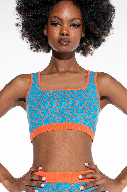 Everyday Wear EVERYDAY KNIT BRALETTE BLUE MULTI