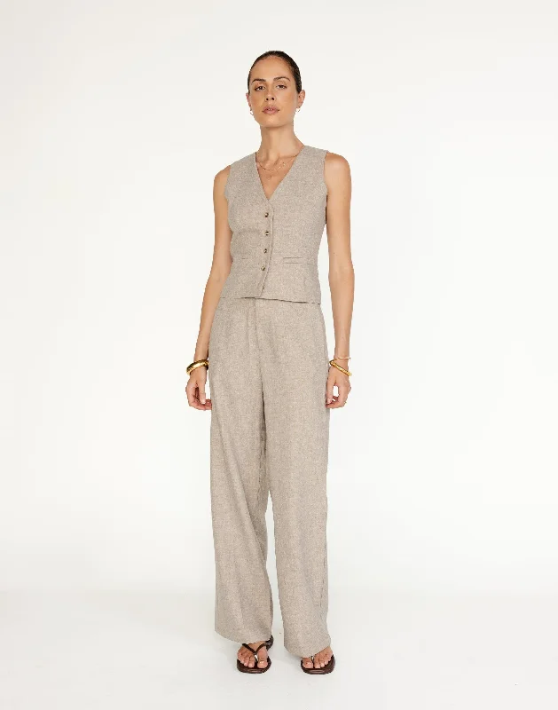 Laid-Back Elegance Reagan Vest (Stone)