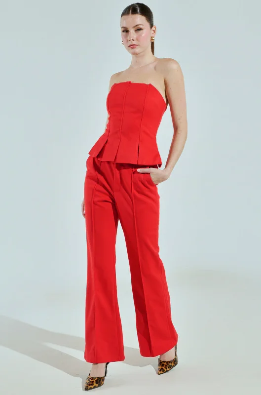 Inspired By You, Designed For You BUSINESS CASUAL TROUSER IN RED