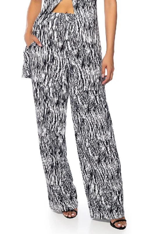 Big Savings BELIEVER PRINTED WIDE LEG TROUSER