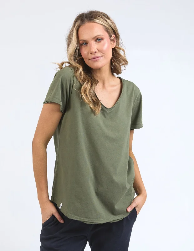 Boutique Dress Online Elm Pima Vee Tee Khaki