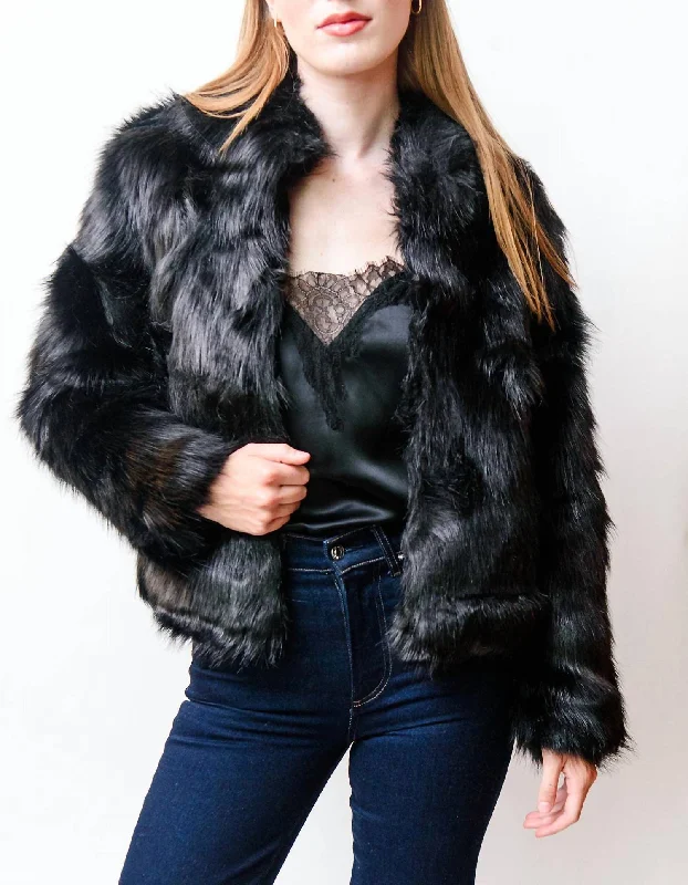 Fashionista Favorites Fur Delish Coat In Black