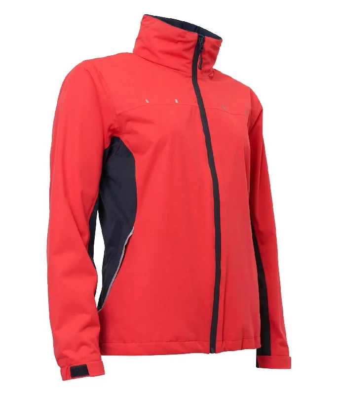 Trendsetting Threads Women Swinley Rain Jacket In Poppy Red