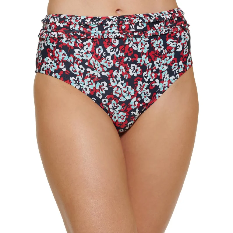 Colorful Clothing Womens Floral Print Nylon Swim Bottom Separates