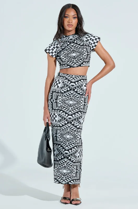 Top Brand Discounts VACA MODE ABSTRACT MAXI SKIRT