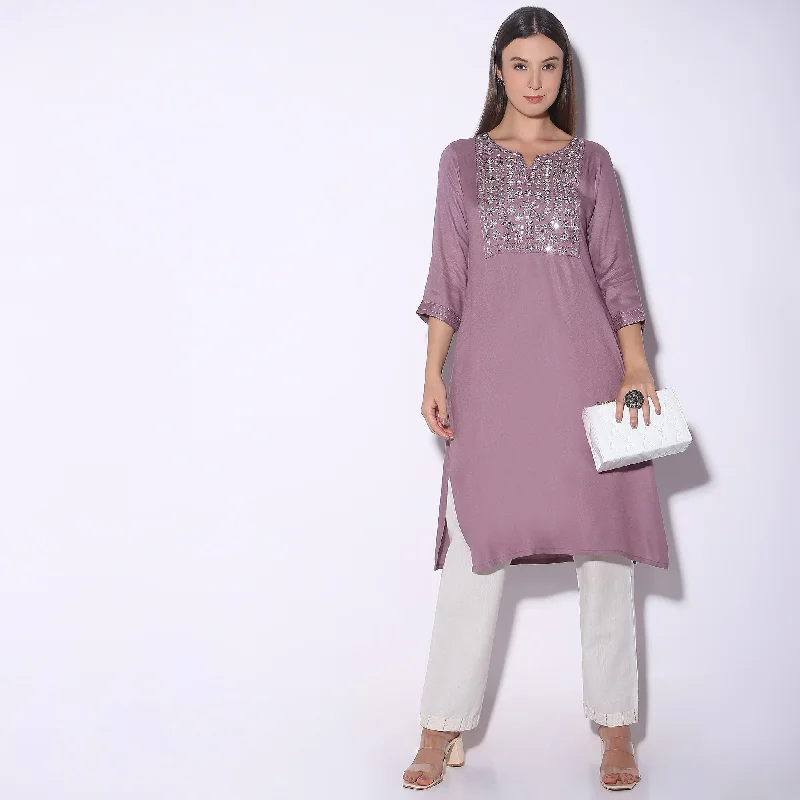 Exclusive Discount Flare Fit Embroidered Kurta