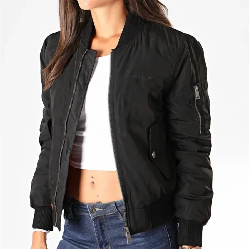 Premium Fashion Original Classic Bomber Jacket In Black