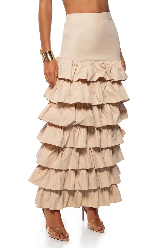 Best Boutiques Online UNDER THE SUN RUFFLE MAXI SKIRT