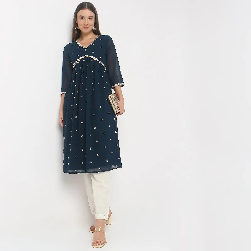 Women's Online Clothing Boutique Flare Fit Embellished Kurta