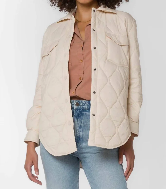 Trendy Fashion For Women Eleanor Puffer Jacket In Cream