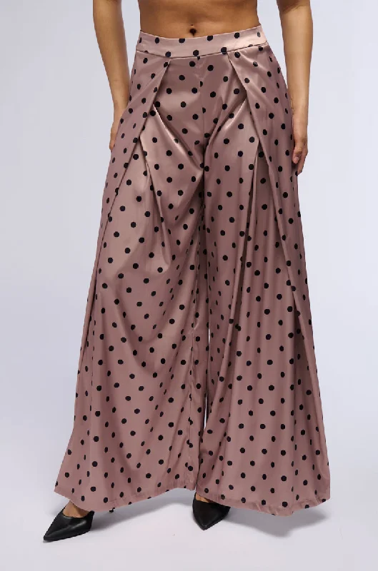 Versatile Wardrobe Essentials LORRAINE POLKA DOT WIDE LEG TROUSER