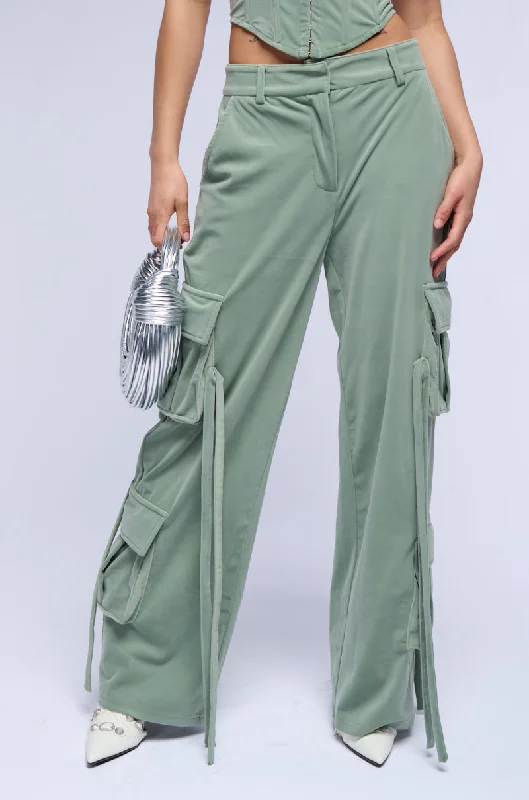 Trendy Urban Attire OLIVIA WIDE LEG CARGO PANTS