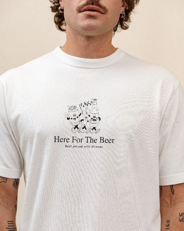 Stylish Women's Apparel Here For The Beer 2.0 T-Shirt - Off White