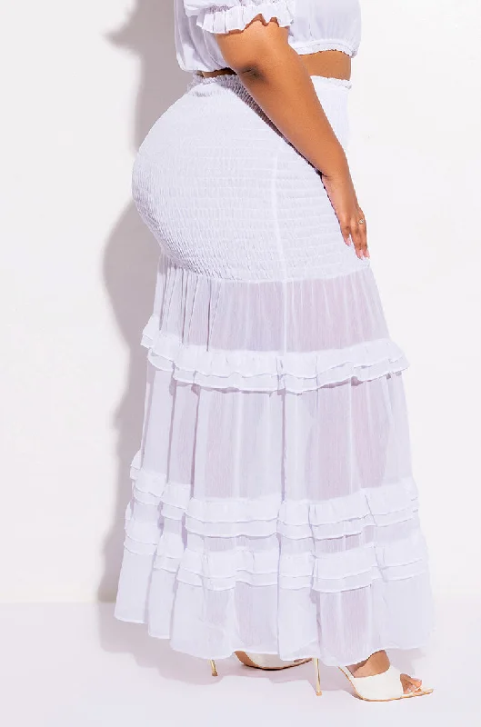 Summer Deals PLUS DELILAH SMOCKED MAXI SKIRT