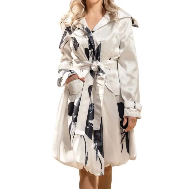 Trend Setting Wardrobe Bubble Trench Coat In Black/white