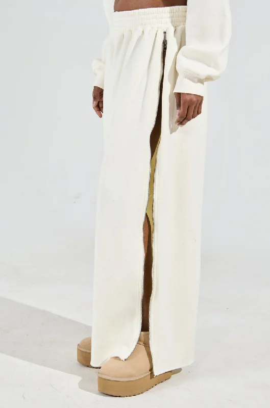 Women Fashion AINT NOBODY WIDE LEG JOGGER IN CREAM