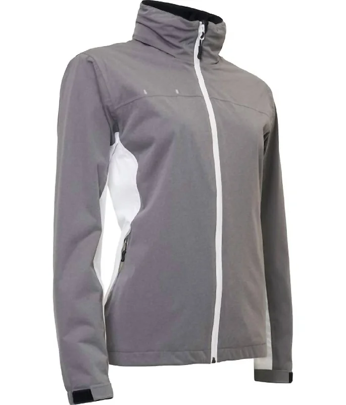 Style Breakthroughs Women Swinley Rain Jacket In Grey Melange