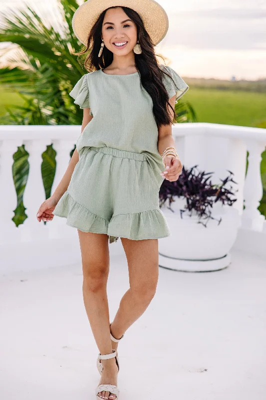 Evening Looks Feeling Flirty Light Sage Green Set