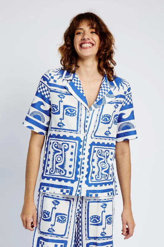 Outfits For Women Revere Collar Shirt in Mykonos