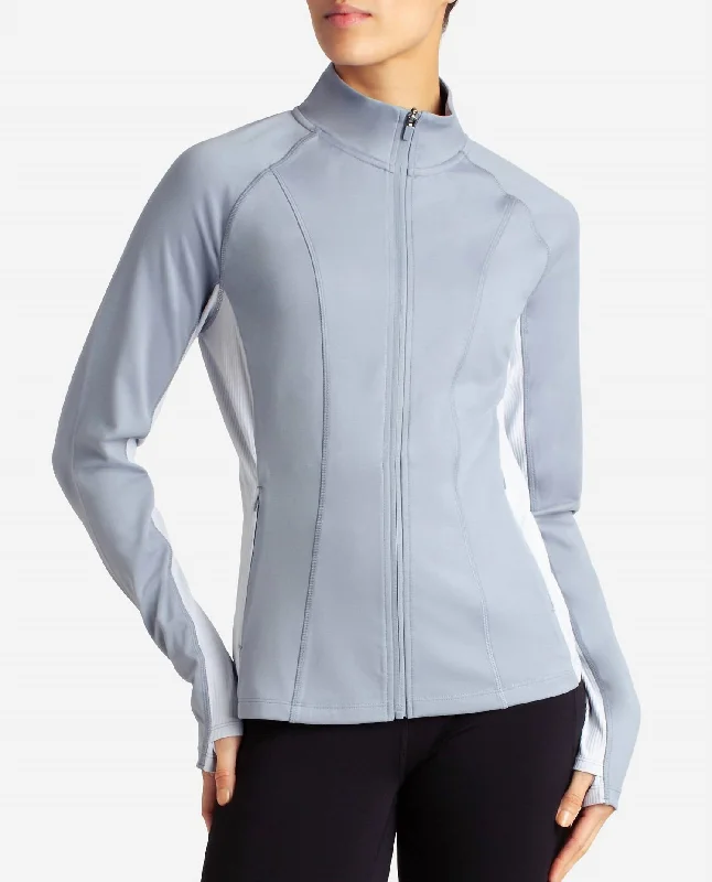 Limited Time Deal Full-Zip Colorblocked Yoga Jacket In Dsk Nebula And Gray Dawn