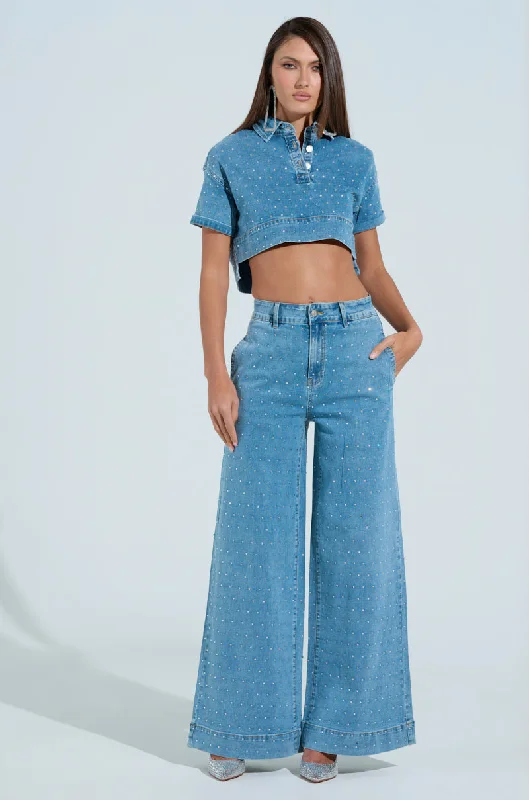 High-Quality Women’s Fashion Dresses IT'S GIVING DENIM PANT