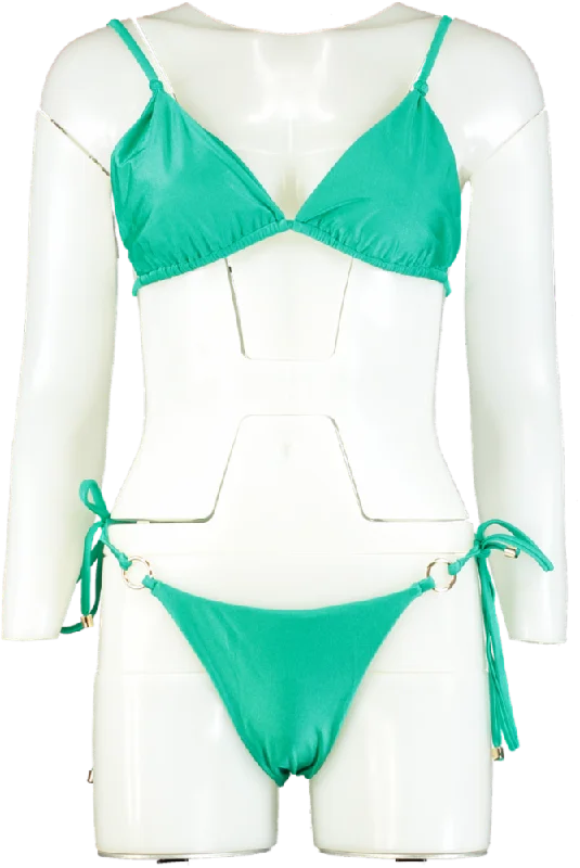 Best Online Clothing Boutiques Green Triangle Bikini L