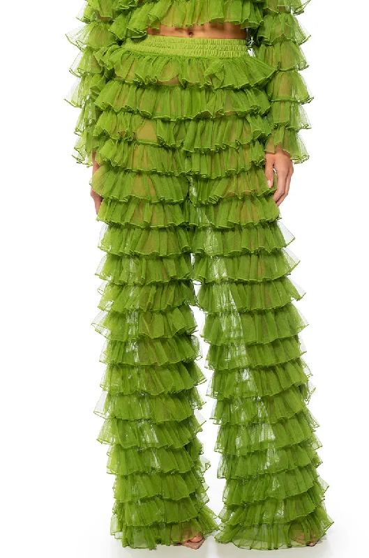 Day-To-Night Styles CLARITY RUFFLED PALAZZO PANT