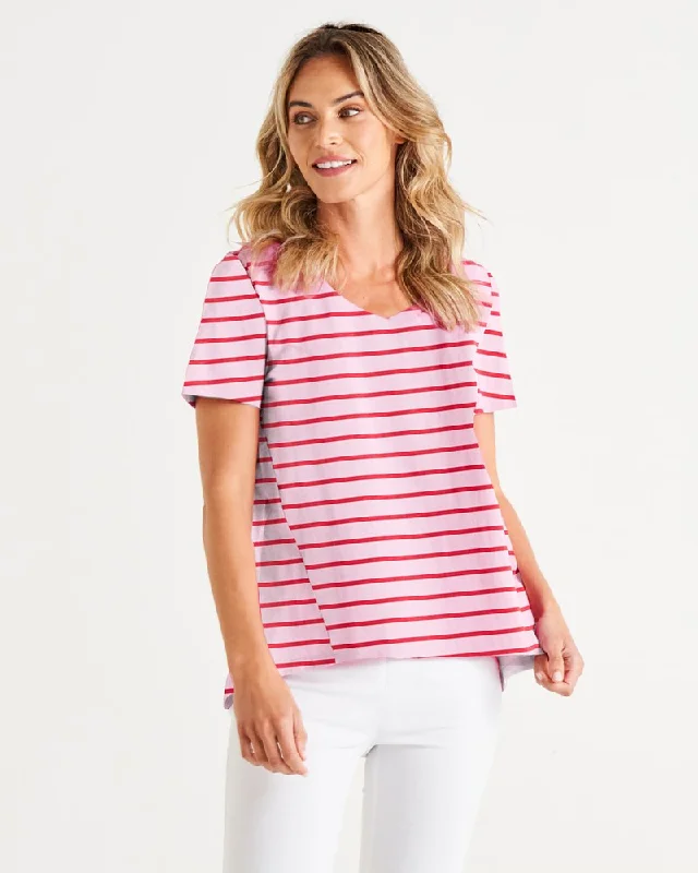 Trendy Women's Wear Betty Basics Luella Tee Cherry Blossom Stripe