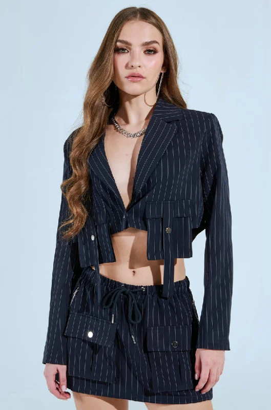 The Good Stuff BELLA CARGO CROP BLAZER