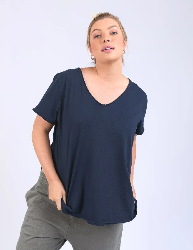 Online Impressions Boutique Elm Pima Vee Tee Navy