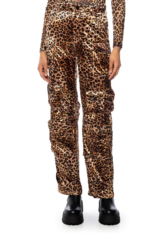 You'Ll Love Us Because ANIMAL INSTINCT SATIN CARGO PANT