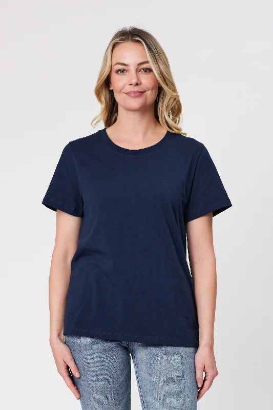 High End Fashion Shine On Essentials Tee Navy