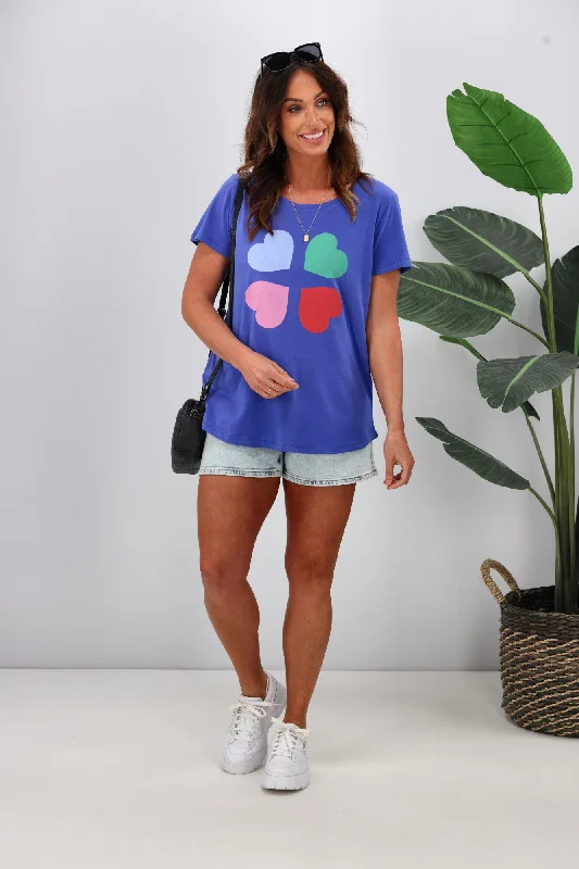 Women Apparel Elm Love Splash Tee Cobalt Blue