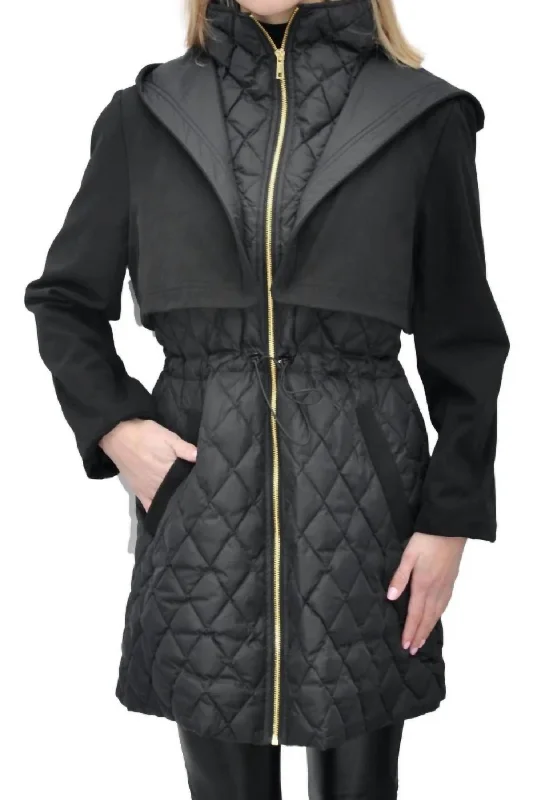 Day To Night Styles Daria Coat In Black