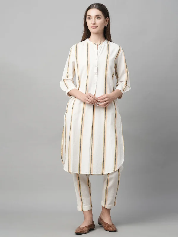 Women Apparel Women's Natural Cotton Linen Regular Fit Kurta