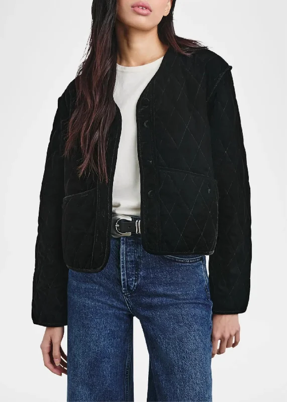 Casual Chic Kiko Jacket In Black Velvet